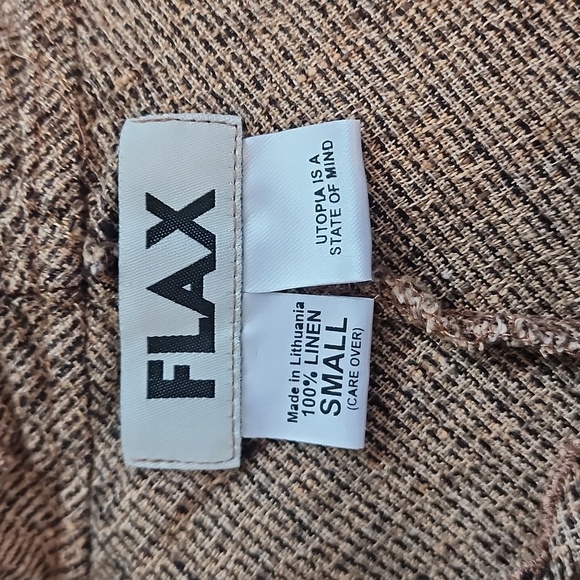 SIZE small FLAX brand LINEN sleeveless top.    A78 - Picture 6 of 9